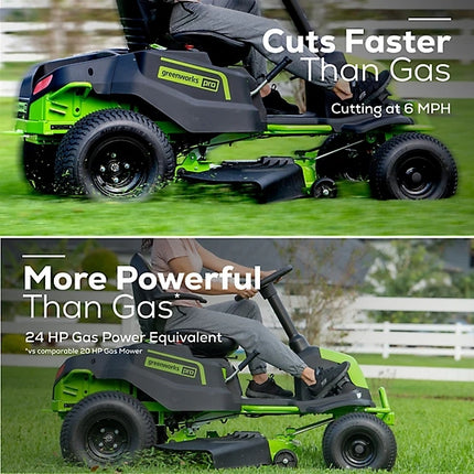 Greenworks Pro CrossoverT 42 in. 60V Cordless Electric Riding Lawn Mower, Battery and Charger Included