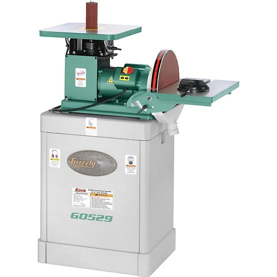 Grizzly G0529 1HP Oscillating Spindle & 12" Disc Sander