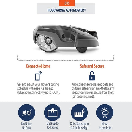 Husqvarna 315 Robotic Lawn Mower 1/3 Acre AutoMower