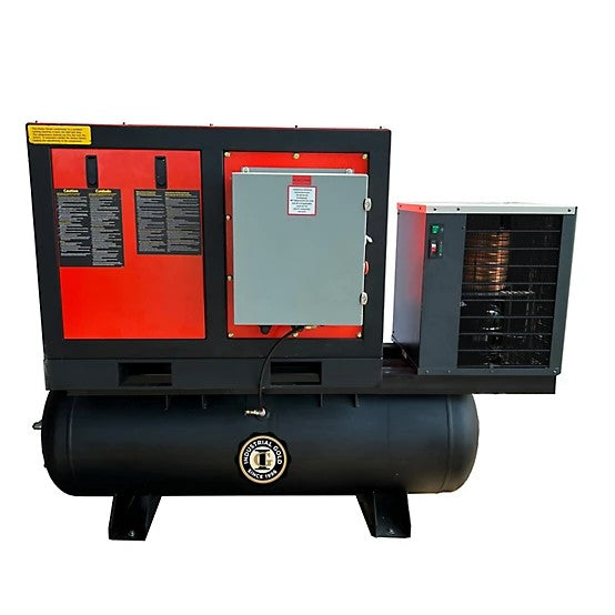 Industrial Gold 10HP 80 Gal Horizontal Rotary Screw Air Compressor 3PH