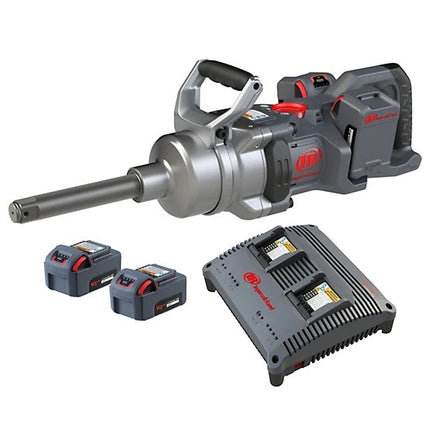 Ingersoll Rand 20V MAX 1-Inch Drive Cordless Impact Wrench Set with 6" Extension, 4 Batteries & Charger (W9691-K4E)