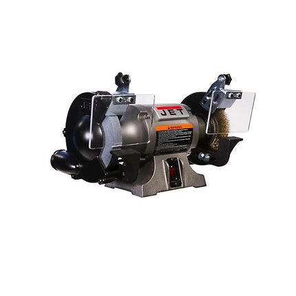 JET 8-Inch Electric Grinder Heavy-Duty 8 Amp Bench Tool with Wire Wheel & Grinding Wheel Combo