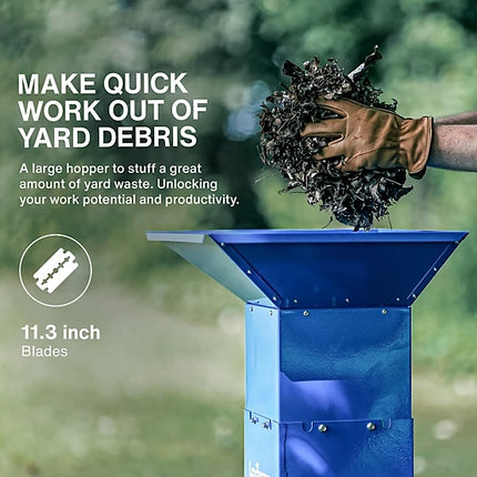 Lubeworks 15-Amp Electric Leaf Mulcher Shredder