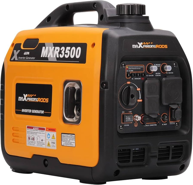 Maxpeedingrods MXR3500 3500W Inverter Generator Low THD RV Ready CO Alert