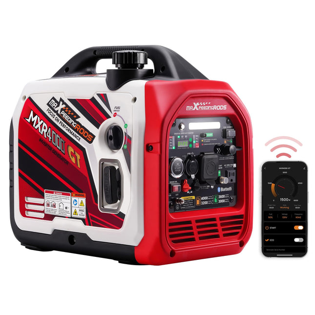Maxpeedingrods MXR4000GT 4000W Dual Fuel Inverter Generator Bluetooth CO Alert