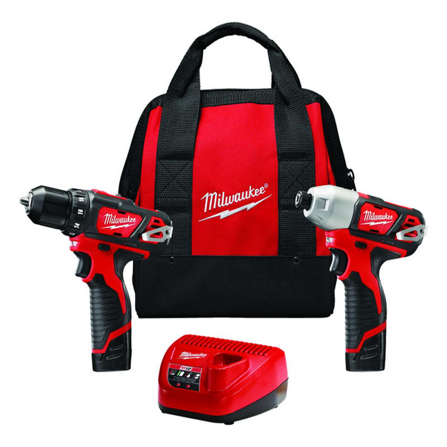 Milwaukee M12 12V Cordless Drill & Impact Driver Combo Kit (2-Tool)