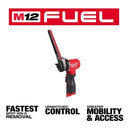 Milwaukee M12 FUEL 1/2" x 18" Cordless Bandfile Sander Bare Tool