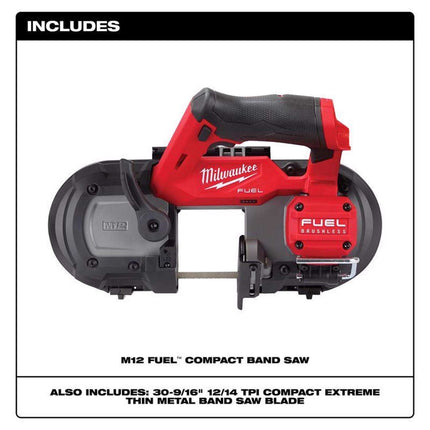 Milwaukee M12 FUEL 2-1/2" Cordless Band Saw Bare Tool
