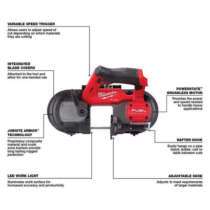 Milwaukee M12 FUEL 2-1/2" Cordless Band Saw Bare Tool