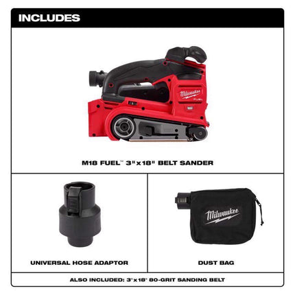 Milwaukee M18 FUEL 3x18 Cordless Belt Sander Bare Tool