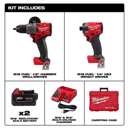 Milwaukee M18 FUEL 18V Brushless 2-Tool Combo Kit