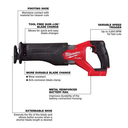Milwaukee M18 FUEL Cordless Recip Saw