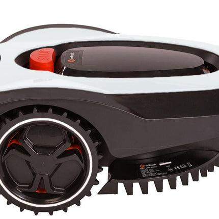 MowRo RM18-WHITE 28V Robotic Lawn Mower with Install Kit & 2.0Ah Battery