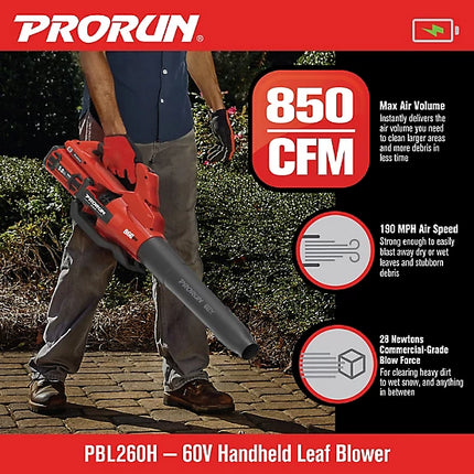 PRORUN 190 MPH 60V Brushless Leaf Blower