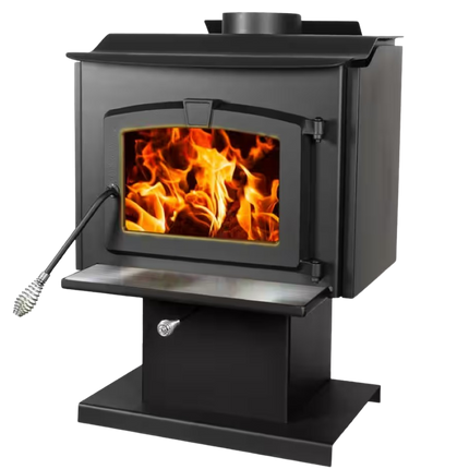 Pleasant Hearth 1,200 Sq. Ft. EPA Wood Stove with Blower & Ash Lip 56,107 BTU Steel Heater
