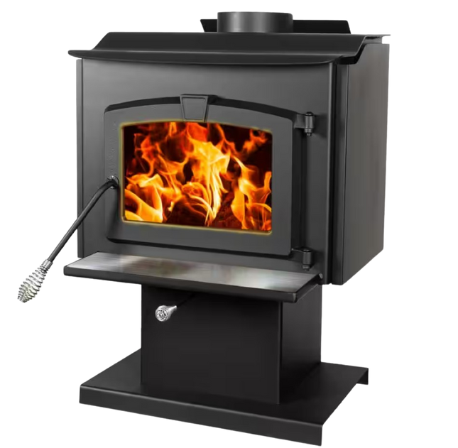 Pleasant Hearth 1,200 Sq. Ft. EPA Wood Stove with Blower & Ash Lip 56,107 BTU Steel Heater