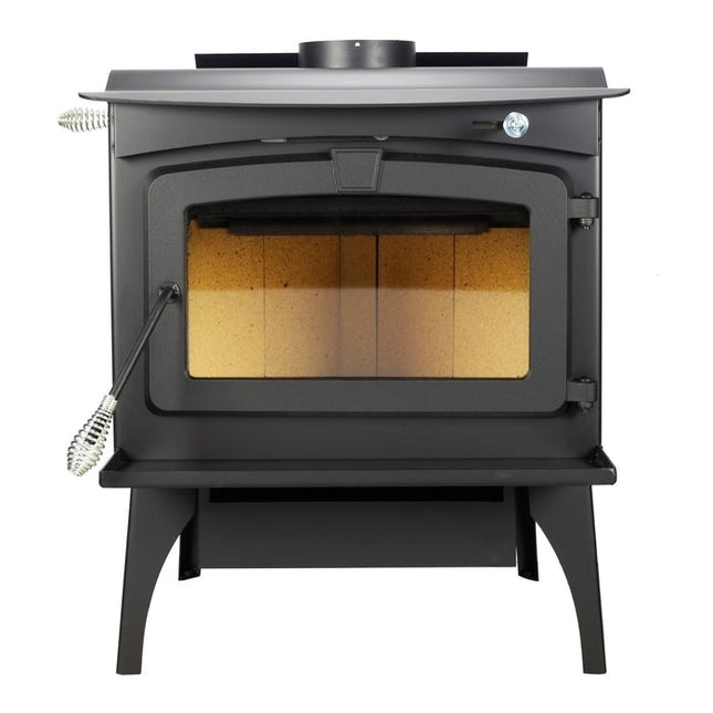 Pleasant Hearth WSL-2200-B 2,200 Sq. Ft. 70,000 BTU EPA Certified Wood Burning Stove with Blower Black