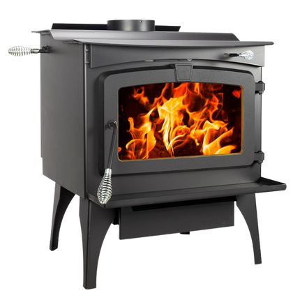 Pleasant Hearth WSL-2200-B 2,200 Sq. Ft. 70,000 BTU EPA Certified Wood Burning Stove with Blower Black