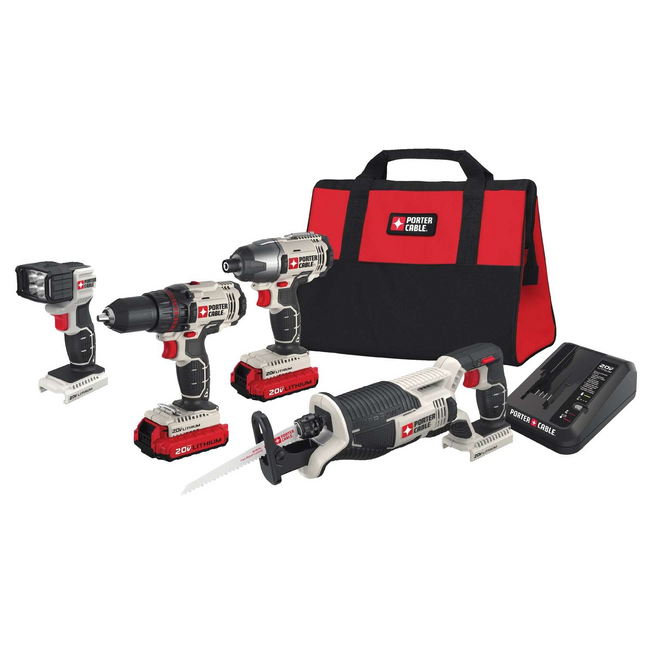 Porter-Cable 20V MAX Cordless 4-Tool Combo Kit