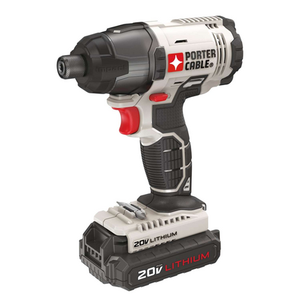 Porter Cable 20V MAX 1/4" Brushed Cordless Compact Impact Driver Kit