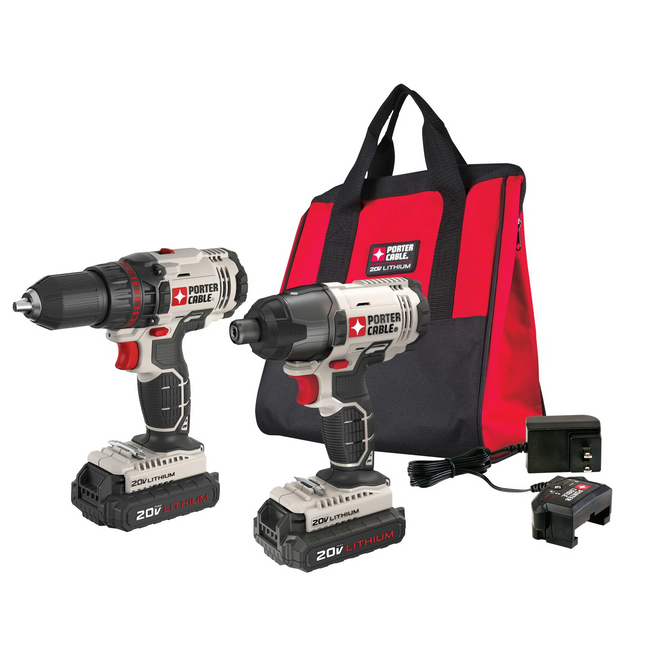 Porter-Cable 20V MAX Cordless Drill and Impact Driver Combo Kit