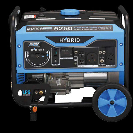 Pulsar PG5250B 5250W/4250W Dual Fuel Portable Generator Recoil Start New