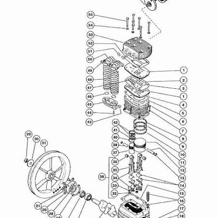 Rolair K30 2-Stage Air Pump with Flywheel