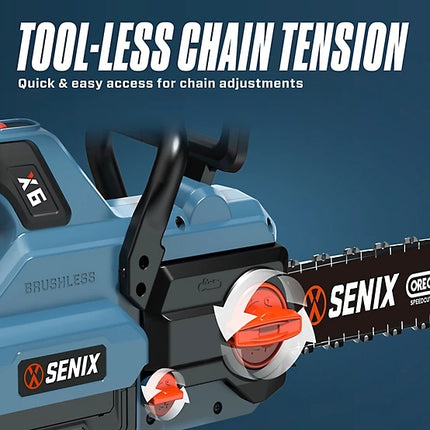 Senix 16" 60V Battery Powered Cordless Chainsaw Kit