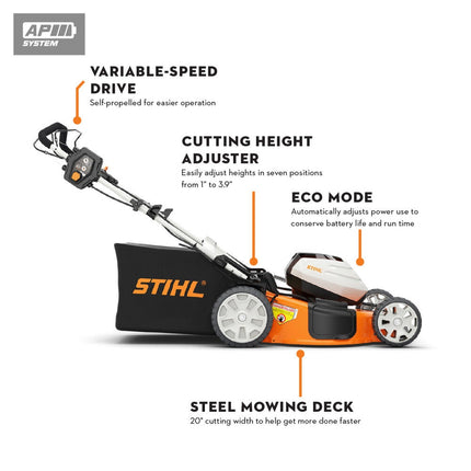 Stihl RMA 510 V 21" Battery Self-Propelled Lawn Mower Bare Tool