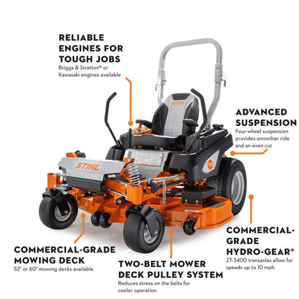Stihl RZ 560 Z-Turn 60" Zero Turn Lawn Mower Kawasaki Gas Engine