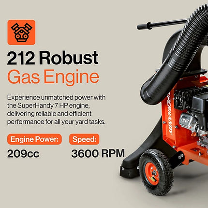 SuperHandy 209cc Commercial Grade Leaf Vacuum and Wood Chipper