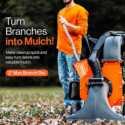 SuperHandy 209cc Commercial Grade Leaf Vacuum and Wood Chipper