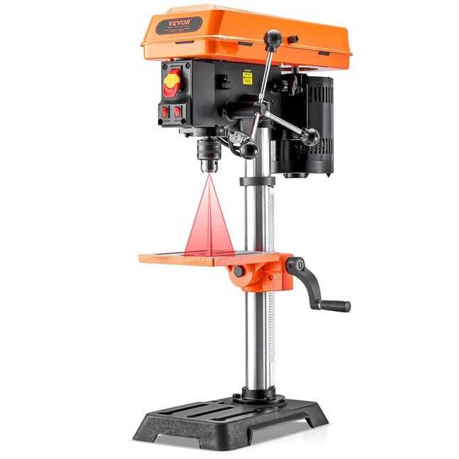 Vevor 10" Benchtop Drill Press Adjustable Speed 610-2800 RPM