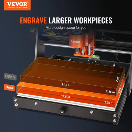 VEVOR 60W CNC Engraver Compact 3-Axis Router Machine