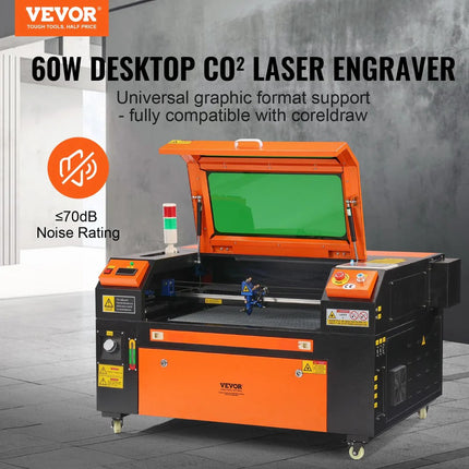 VEVOR 60W CO2 Laser Engraving & Cutting Machine 16" x 24" Work Area