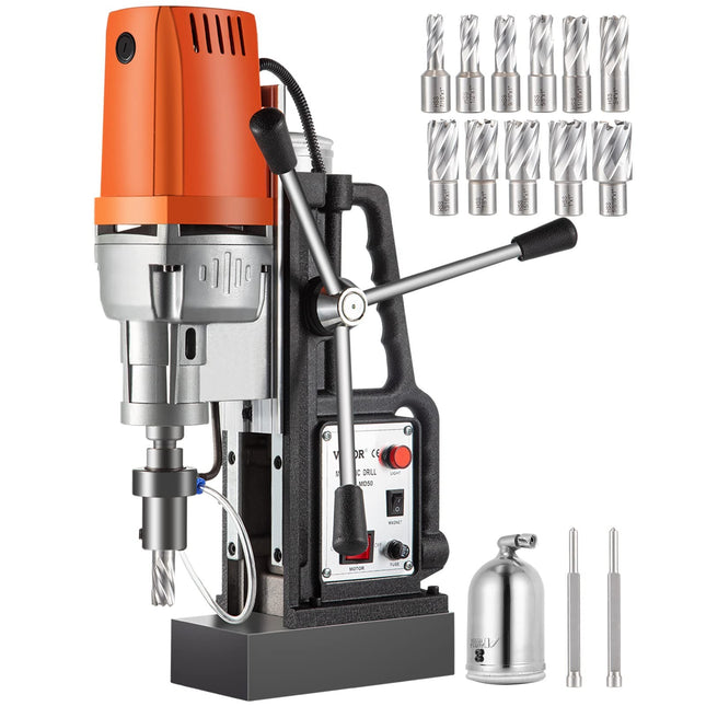 Vevor 1550W Magnetic Drill Press 2" with 11 HSS Annular Cutters