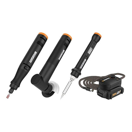 WORX 20V MakerX Kit Rotary Tool Grinder Soldering Iron Wood Burner
