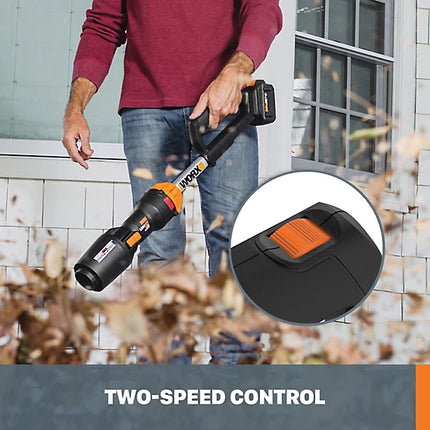 WORX LeafJet 20V Cordless Leaf Blower - 130 MPH/410 CFM w/Battery & Charger