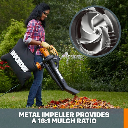 WORX TriVac WG505 Electric Leaf Blower