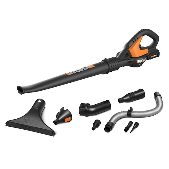 WORX WORXAIR 20V Cordless Leaf Blower - 120 MPH (Battery & Charger Included)