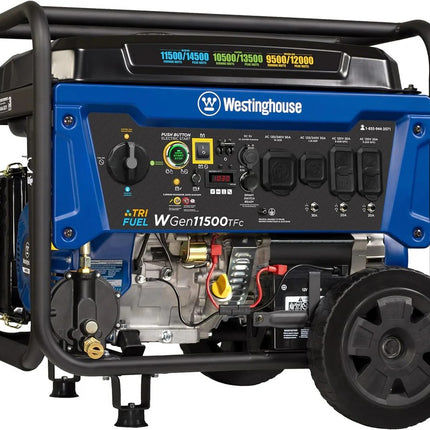 Westinghouse WGen11500TFc 11500W/14500W Tri-Fuel Generator CO Sensor Remote Start New