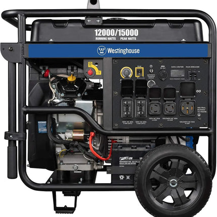 Westinghouse WGen12000c 12000W/15000W Gas Generator 50A Remote Start CO Sensor